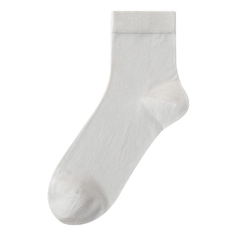 Men's Spring and Summer Ultra Thin Breathable 7A Antibacterial Business Mid Calf Socks