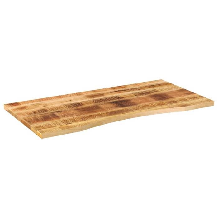 VidaXL Dessus de bureau avec courbe 120x60x2,5 cm manguier massif brut, dessus de table de remplacement, dessus de table de 370188