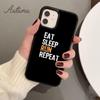 EAT SLEEP RUN REPEAT Pouzdro na telefon pro iPhone 11 12 13 14 Pro Max mini X XR XS SE 2020 6S 7 8 Plus Samsung Galaxy S21 S22 kryt