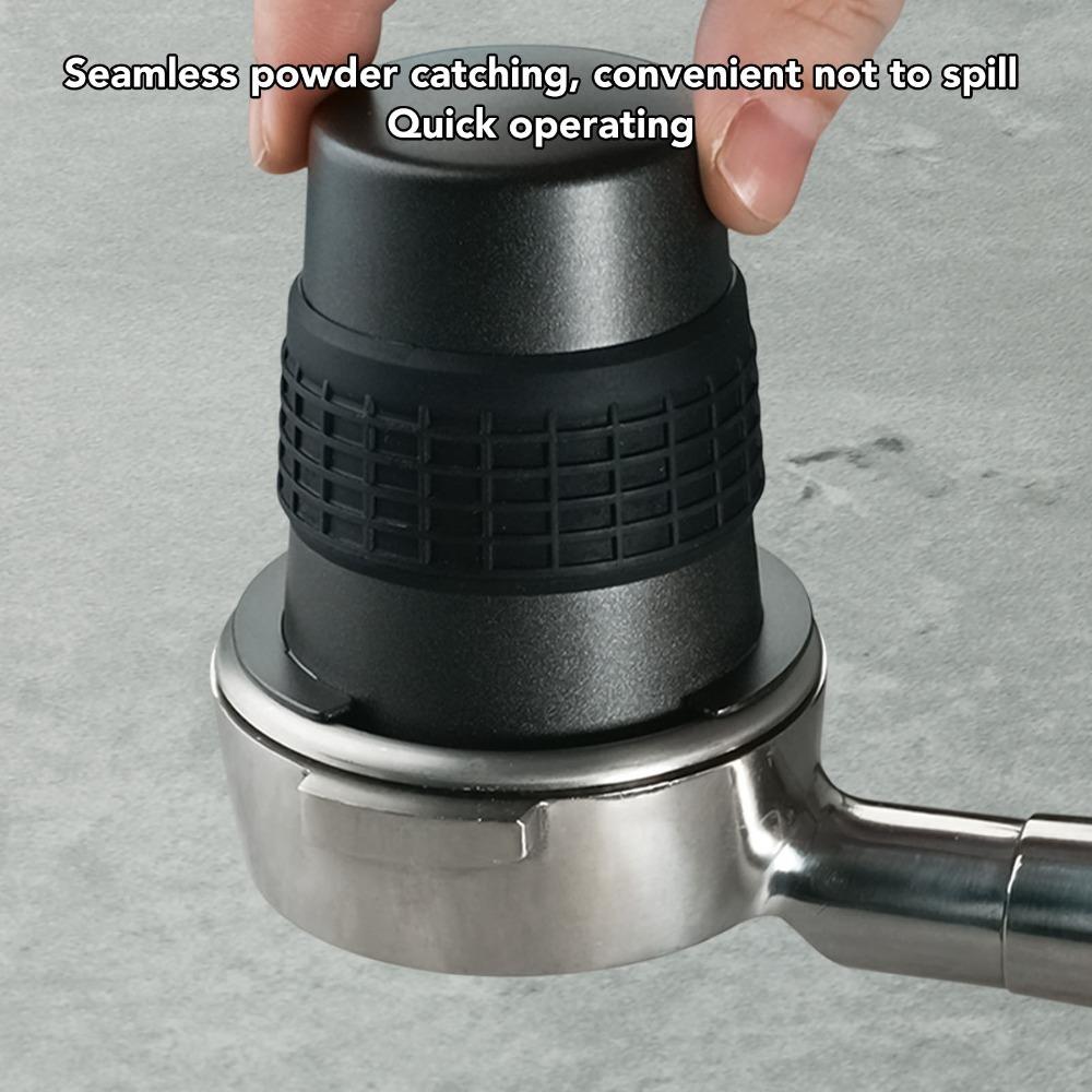 Stainless Steel Coffee Powder Catcher Black Coffee Powder Feeder Cup Dosing Cup Coffee Maker 51mm