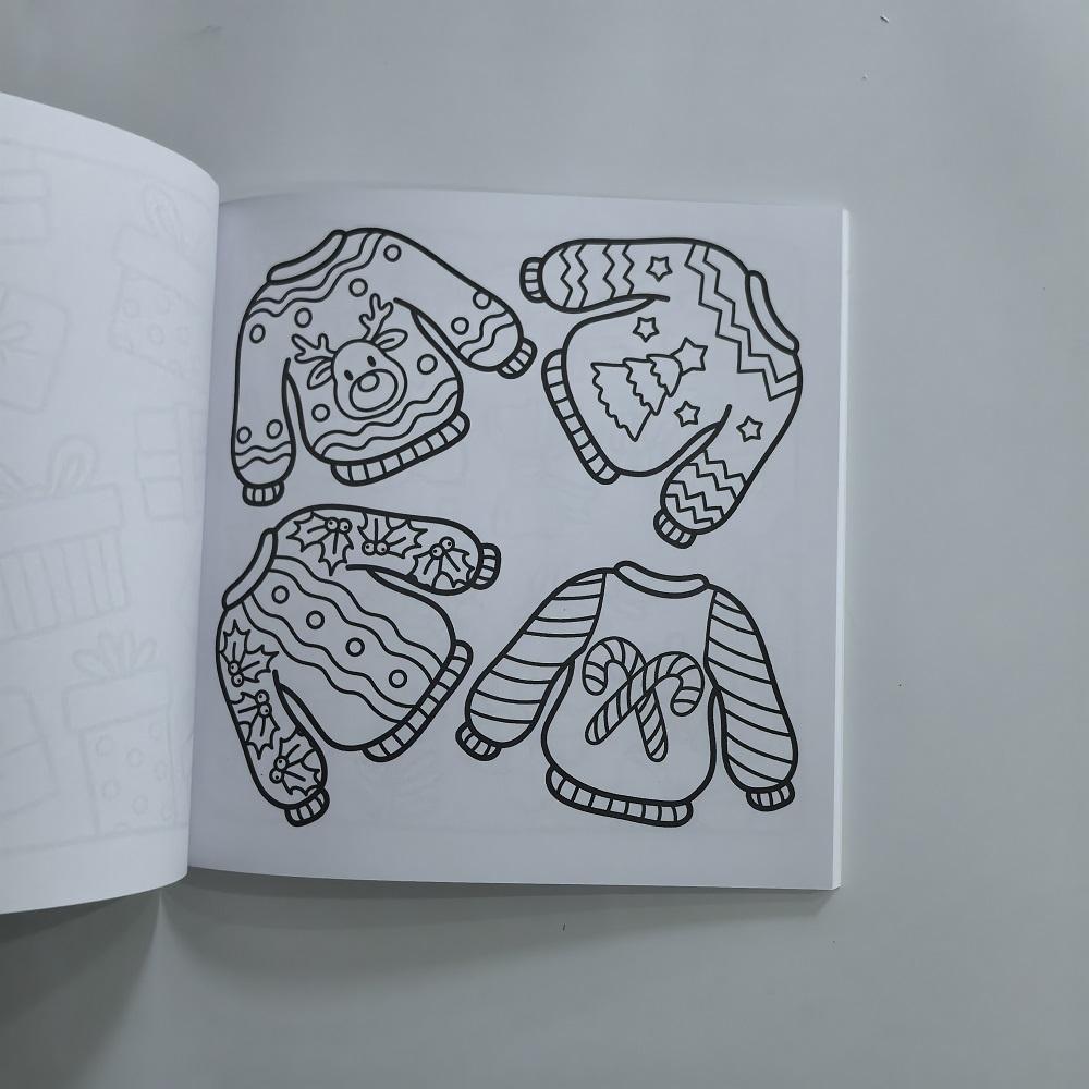 Copy Christmas Patterns Coloring Book - Stress Relief Art for Kids & Adults, Perfect Gift for Parties & Birthdays