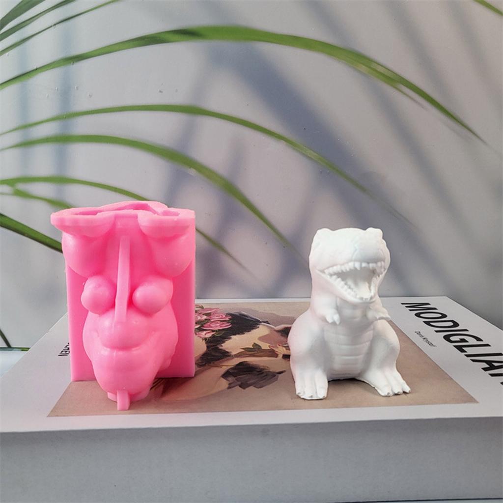 Formy Świec Dinozaurów do Robienia Dekoracji Świec Gipsowych Formy Silikonowe w Kształcie Dinozaurów do Odlewania Żywicy Epoksydowej