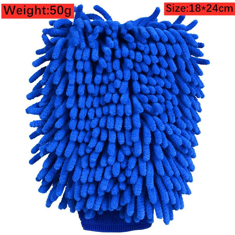 Microfiber Car Cleaning Glove Soft Chenille Wash Mitt for Vehicle Exterior and Interior Detailing with Elastic Cuff for Secure Fit
