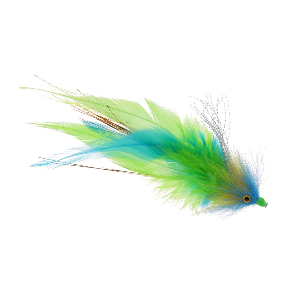 Fly Fishing Saltwater Flie Streamer Steelhead Salmon Striper Pike Trout Simulation Flies Lure for Freshwater Lake River
