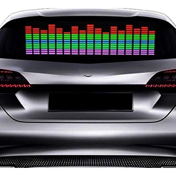 Universal Decoration Multicolor Sound Music Rhythm Activated Sensor Flashing Car Glow LED Light Stickers 45x11cm