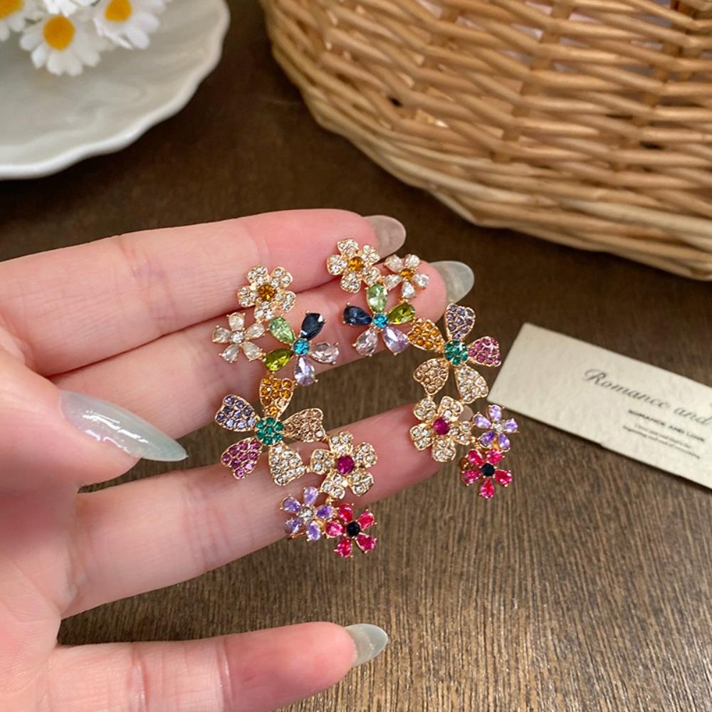

Dopamine Long Ear Hook Luxury Jewelry Accessories New Flower Earrings for Women