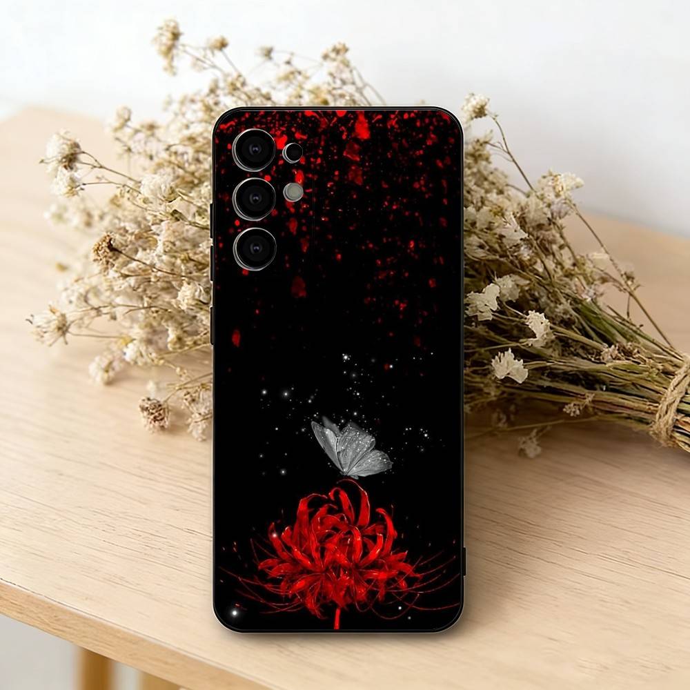 Ghoul Rote Spinnenlilie Tokio Handyhülle Für Samsung S25,S24,S21,S22,S23,S30,Ultra,S20,Plus,Fe,Weiche Silikon Schwarz Hülle