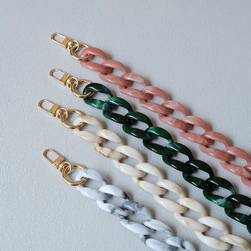 New Phone Accessory Detachable Chain Green Crossbody Resin Luxury Strap Phone Case Chains Acrylic Shoulder Lanyard Hanging Chain