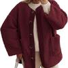 Women's Warm Winter Coats Casual Long Sleeve Button Up Fuzzy Sherpa Fleece Jackets Outerwear