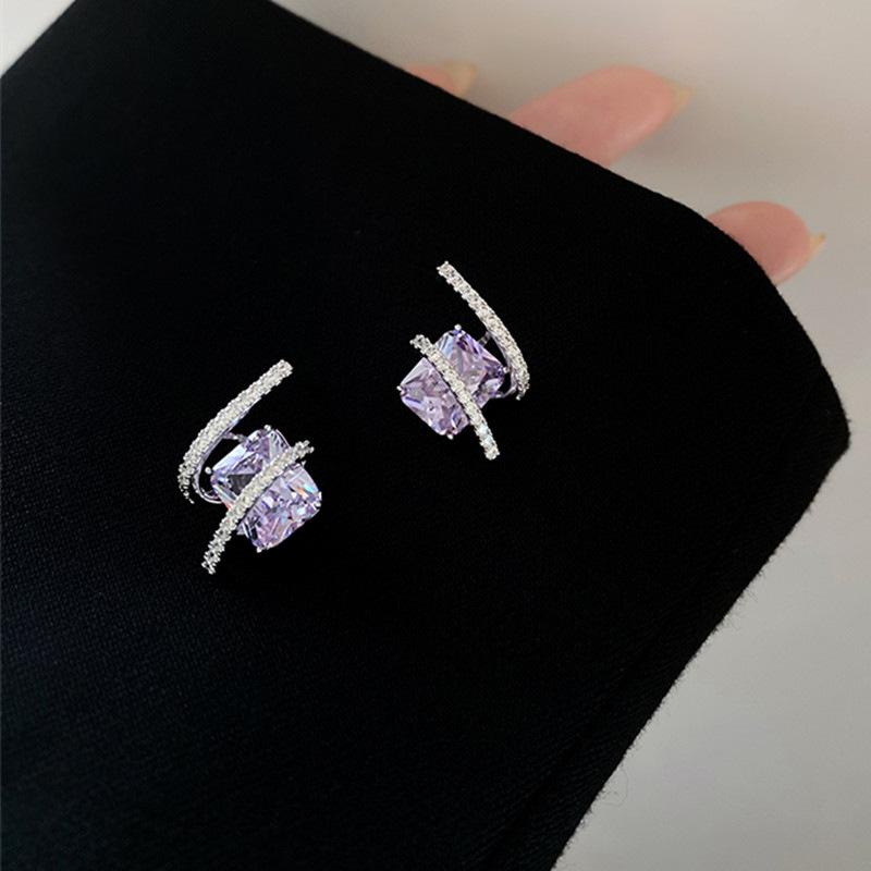 Design Stud Earrings, Square Line Fashion Geometric Earrings, Lady Sweet Ear Accessories