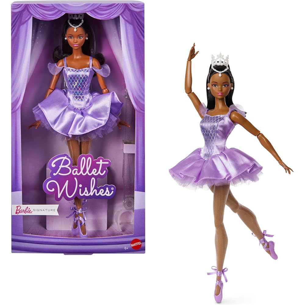 

Barbie Ballet Wishes Signature Doll Set with House and Accessories for Pretend Play Age 6 and Up Purple