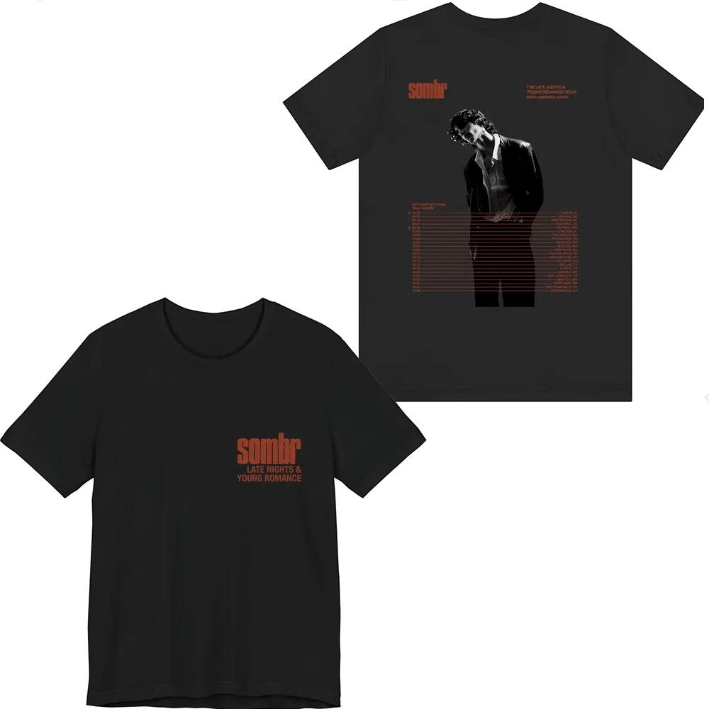 Sombr Merch The Late Nights Young Romance Tour Tshirt Men Women Short Sleeve Casual Tee S