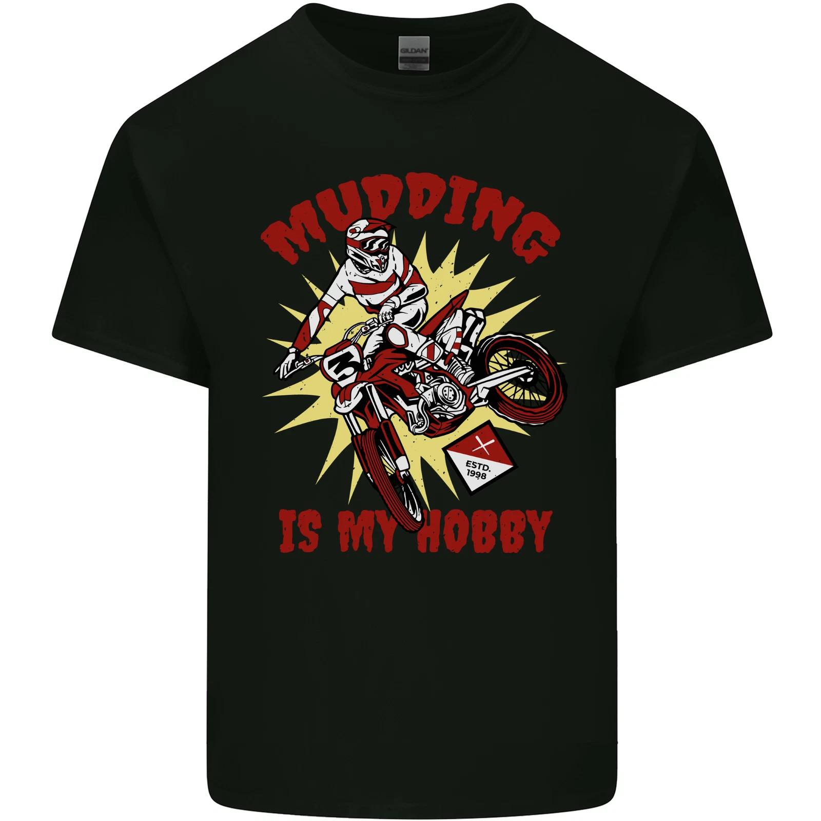 Mudding Hobby Motocross Dirt Bike MotoX Kids T-Shirt Childrens M