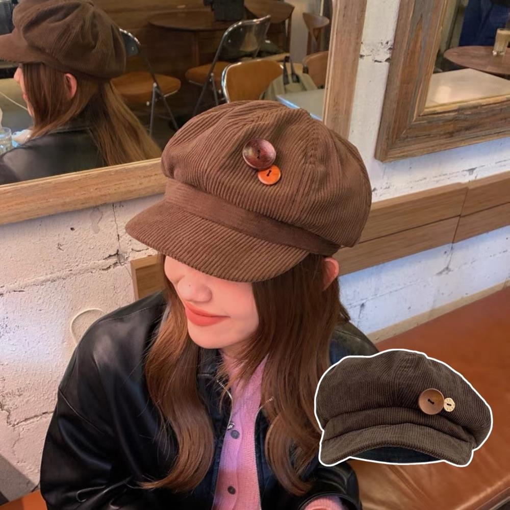 Vintage Beret Newsboy Hat Korean Style Adjustable Autumn Winter Hat Women Berets Painter Cap Elegant Artistic Duck Tongue Beret
