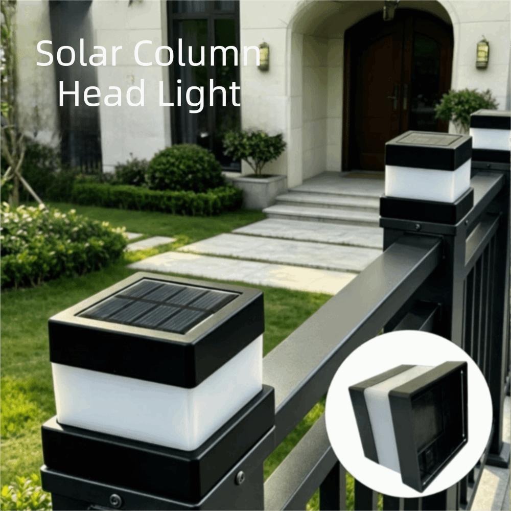 Porch Lights Waterproof Solar Fence Lights Bright LED Square Lantern Outdoor Post Light Automatic Fence Deck Lamp Yard