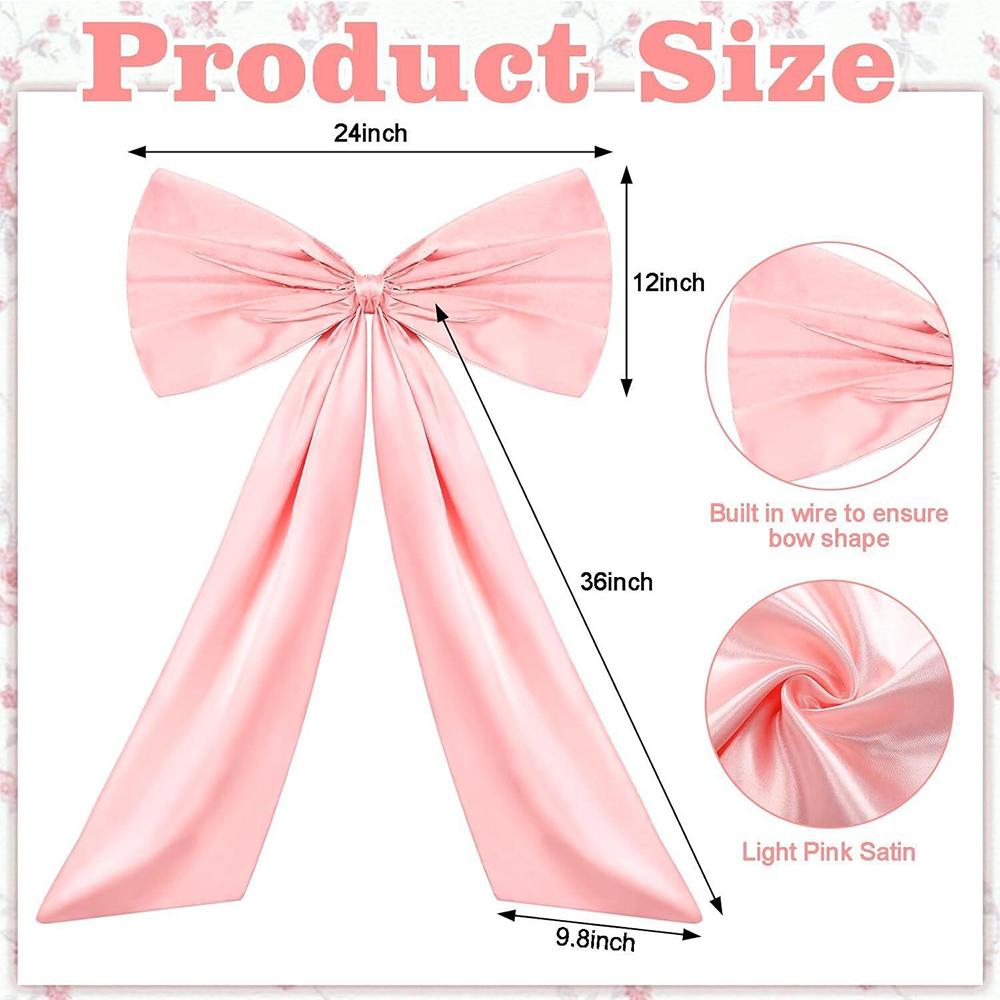 Coquette Large Satin Bow for Wall Decoration, Birthday Party Backdrop
