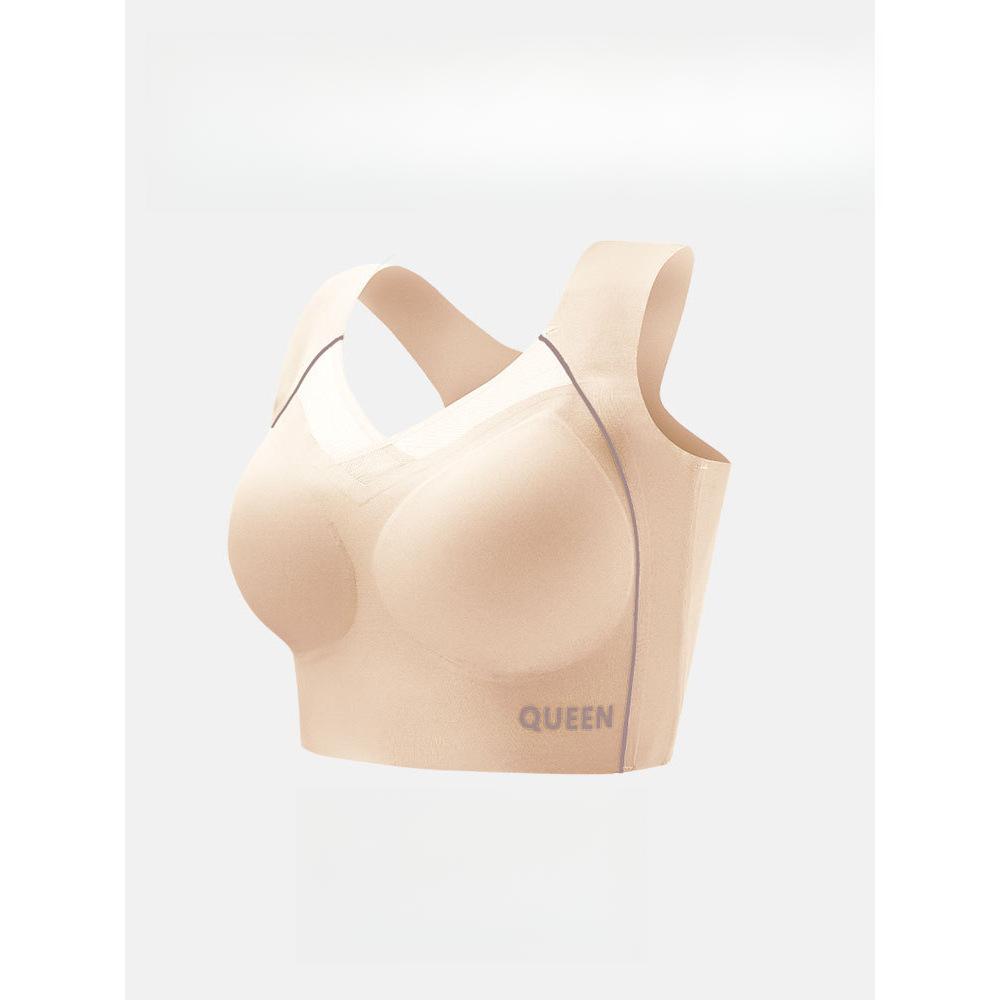 Invisible Lingerie Women's Thin Fixed Cup Frameless Large-sized Bra Sporty Beauty Vest Style Bra Push Up Bra