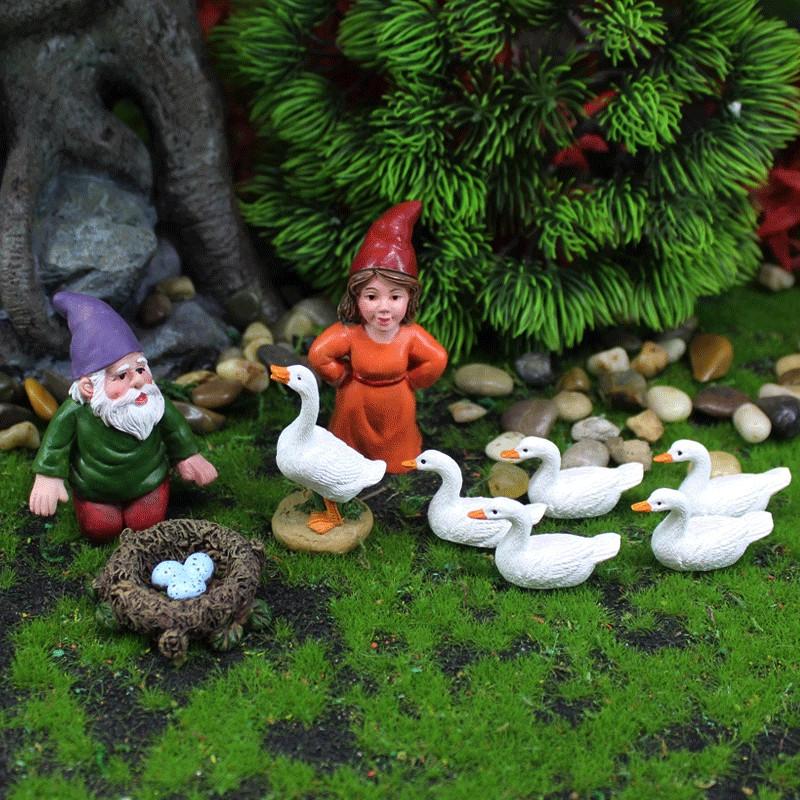 Model Dwarves Resin Simulated Duck Tabletop Figurine Micro Ornament Landscape