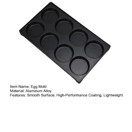 8-Hole Sausage Pan Rust-Proof Egg Mold Tray Homemade French Bread Pan Wear-Resistant Meat Griddle for Most Stoves