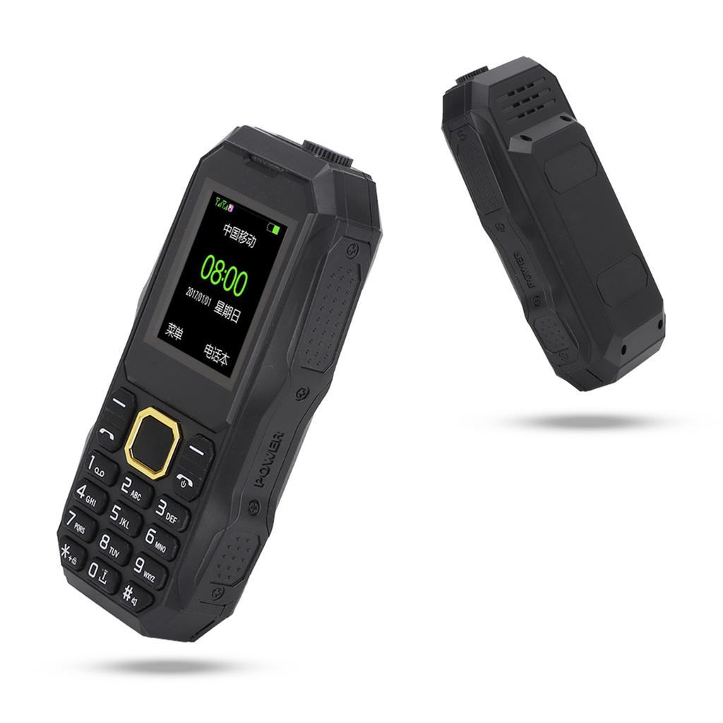 Outdoor Dual SIM Long Standby Mobile Phone 5800mAh Cellphone Black(EU Plug 110‑240V)