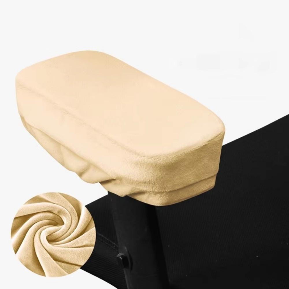 2pcs Sponge Velvet Arm Cover Heighten Chair Slipcover Elastic Armrest Covers  Office Computer Chair