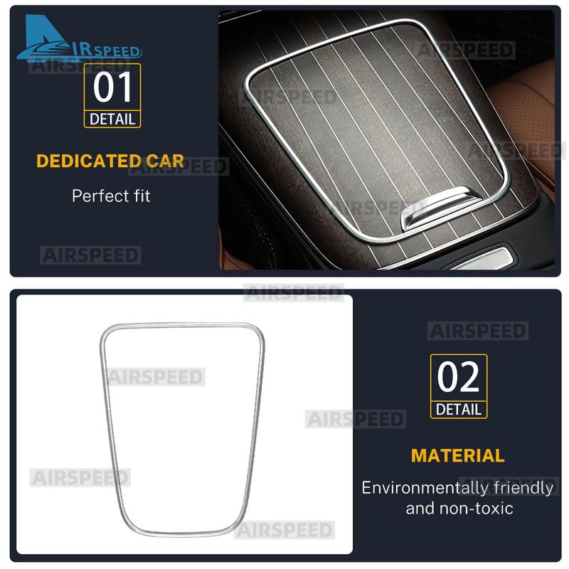 For Mercedes Benz E GLC Class W214 X254  2024 2025 Central Control Gear Storage Box Protection Frame Interior Accessories