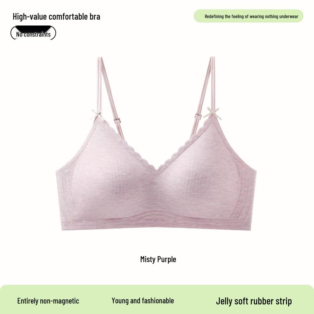 Seamless Push-Up Wireless Bra for Women with Side Support and Fixed Cups