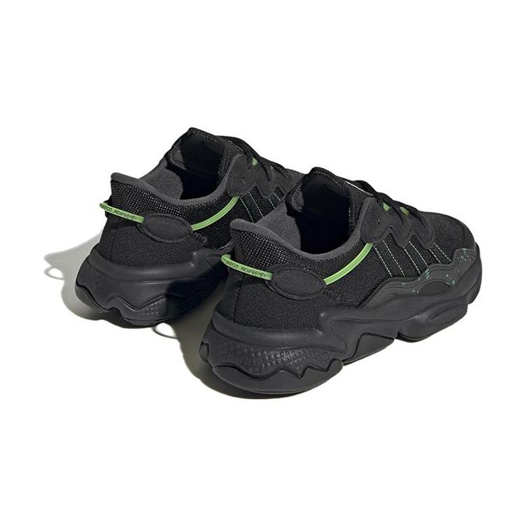 Adidas Ozweego Big Kid Luminescent Kids Sneakers Black Core-Black Solar-Green HQ1637