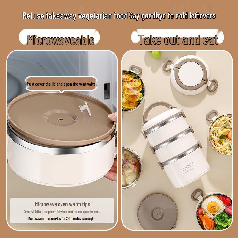 4-vrstvý nerezový izolační svačinový box pro studenty