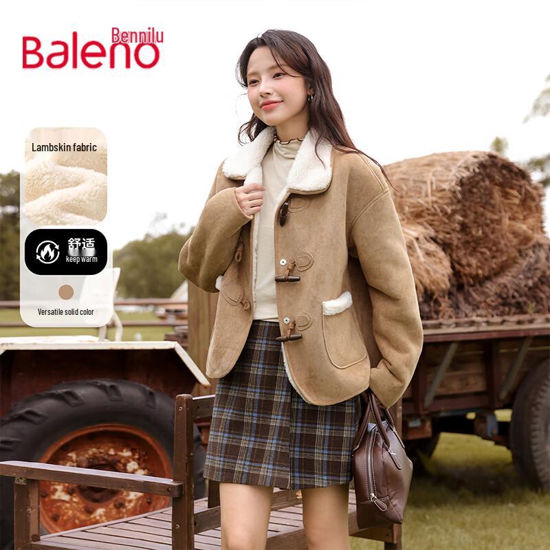 

Baleno Women s Lamb Fleece Suede Jacket S