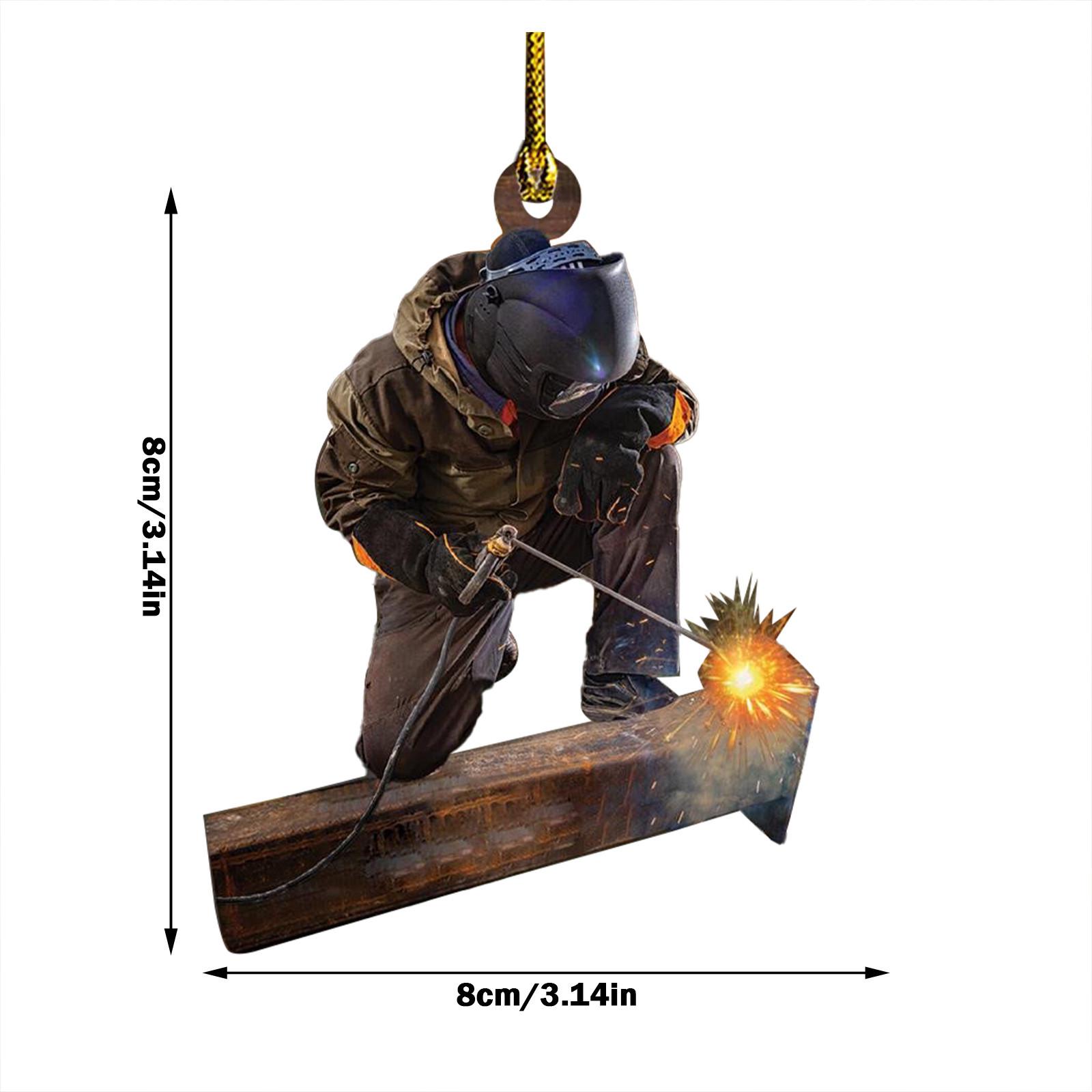 

Різдвяний зварювальник Акриловий плоский кулон Домашній декор Різдвяна ялинка Підвіска Брелок Підвісна прикраса 2023