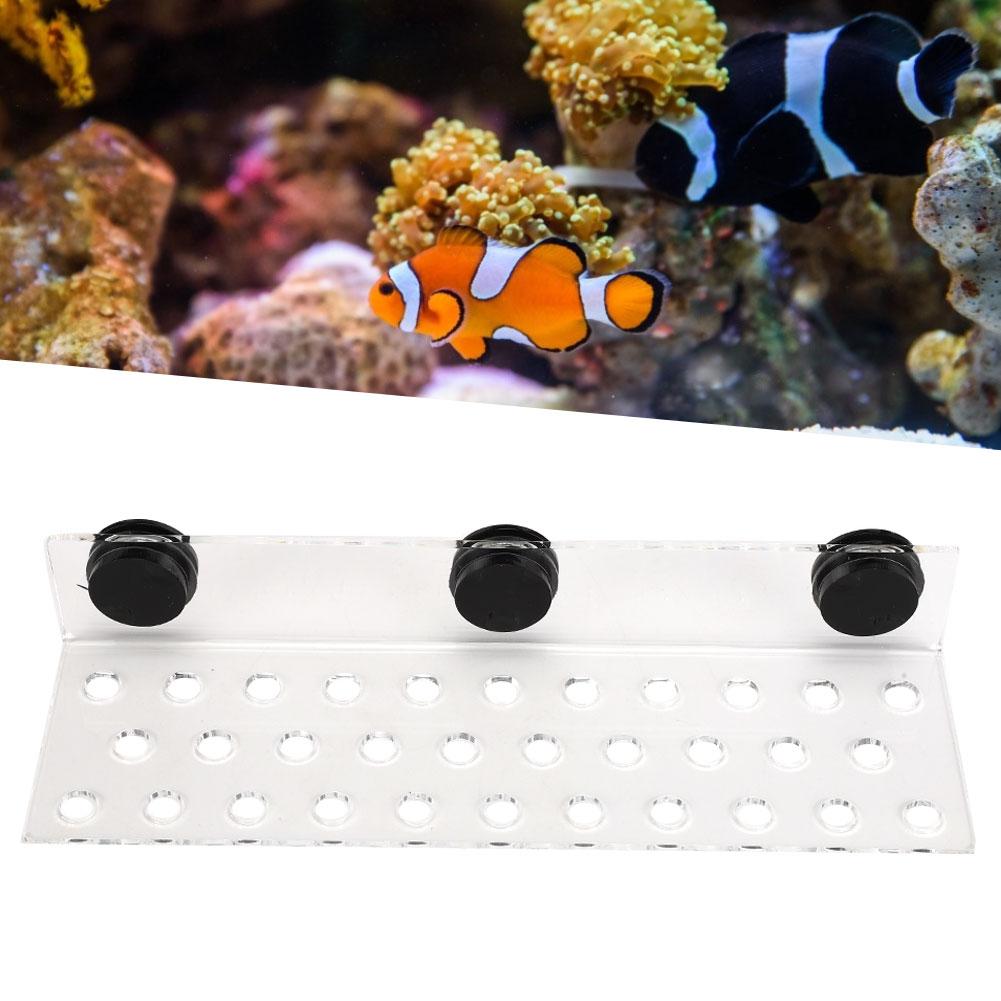 Aquarium Fish Tank Coral Rack Bracket Acrylic Strong Suction Coral Frag Rack Bracket 32 Hole