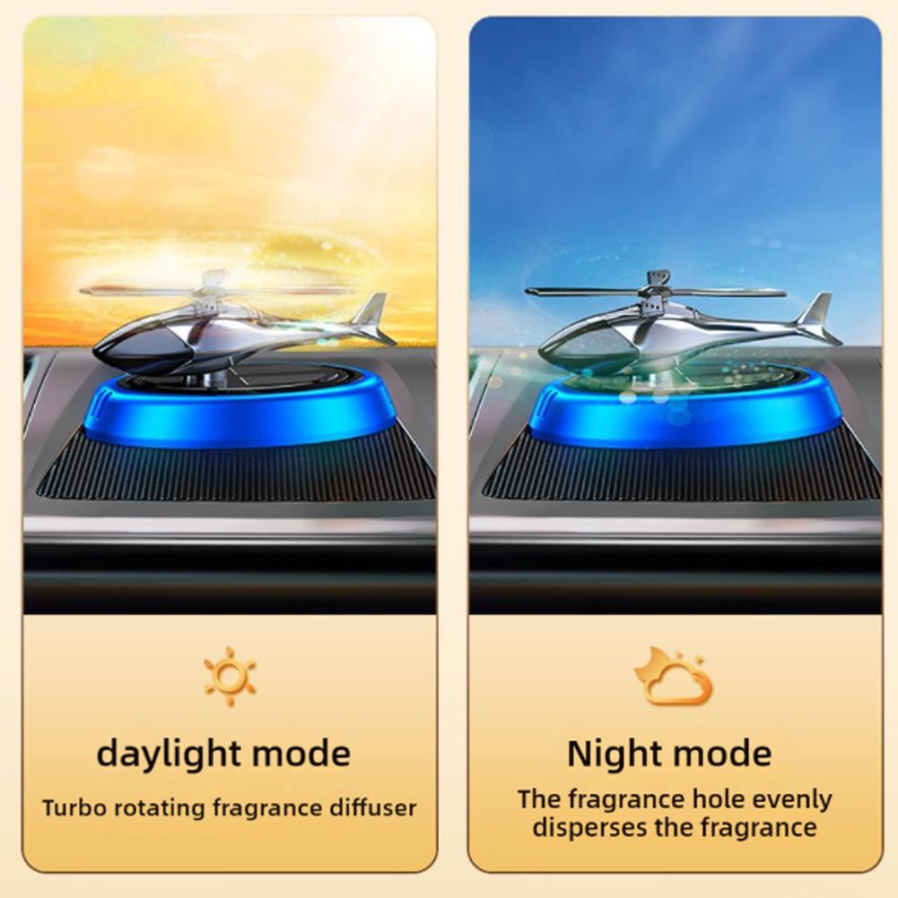Car Air Freshener Solar Propeller Fighter Aromatherapy Car Interior Decoration Accessories Car Rotating Aromatherapy Perfume
