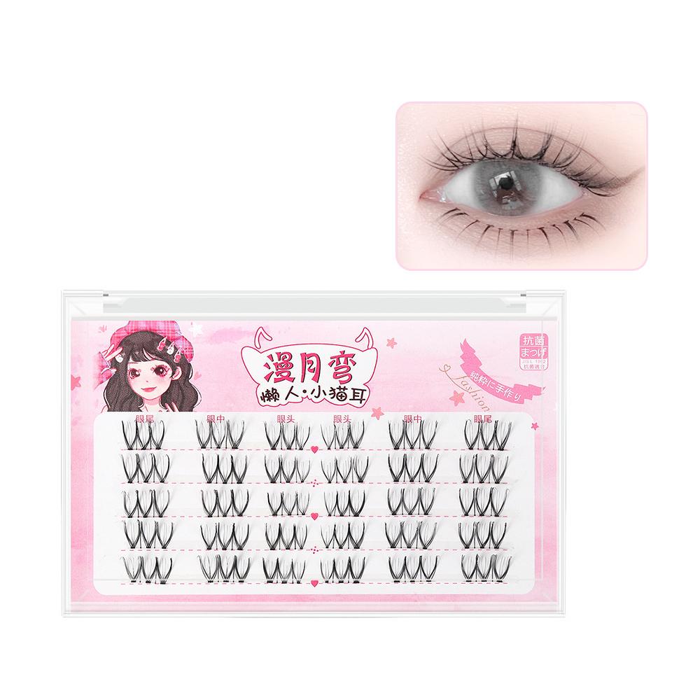 Soft Long Segmented False Eyelashes 3D DIY Cosplay Fake Eyelashes for Women and Girls Cosmetic Supplies