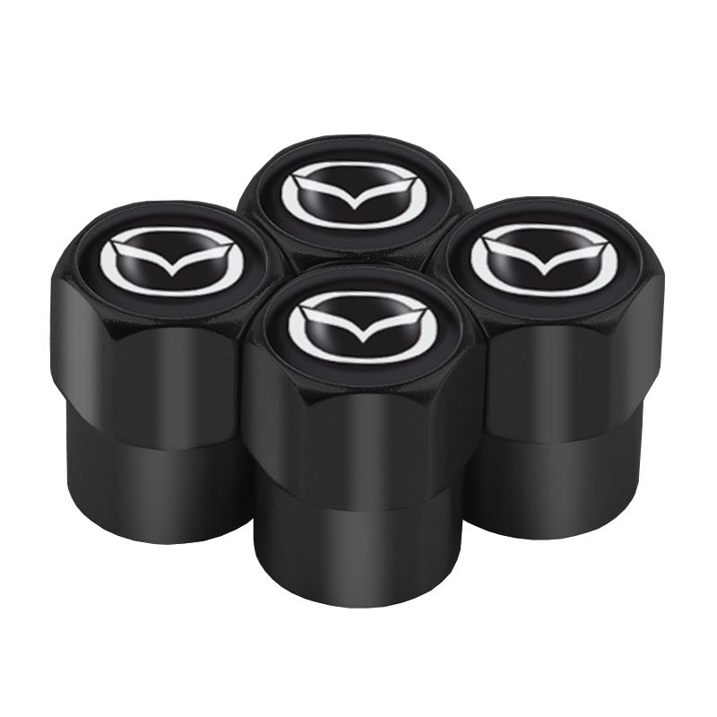 4pcs Car Wheel Tire Valve Caps Stem Case With Logo Auto Styling For Mazda 2 3 6 5 Axela Atenza CX 5 323 CX3 Emblems Accessories FF26