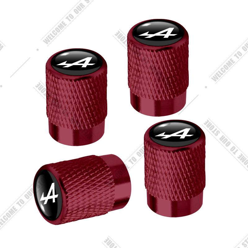 Auto CNC Aluminium Alpine A INITIALE PARIS Emblem für Austral Clio Scenic Megane Duster 4 Stück Reifenventil j47 Luftanschlussventilkappen
