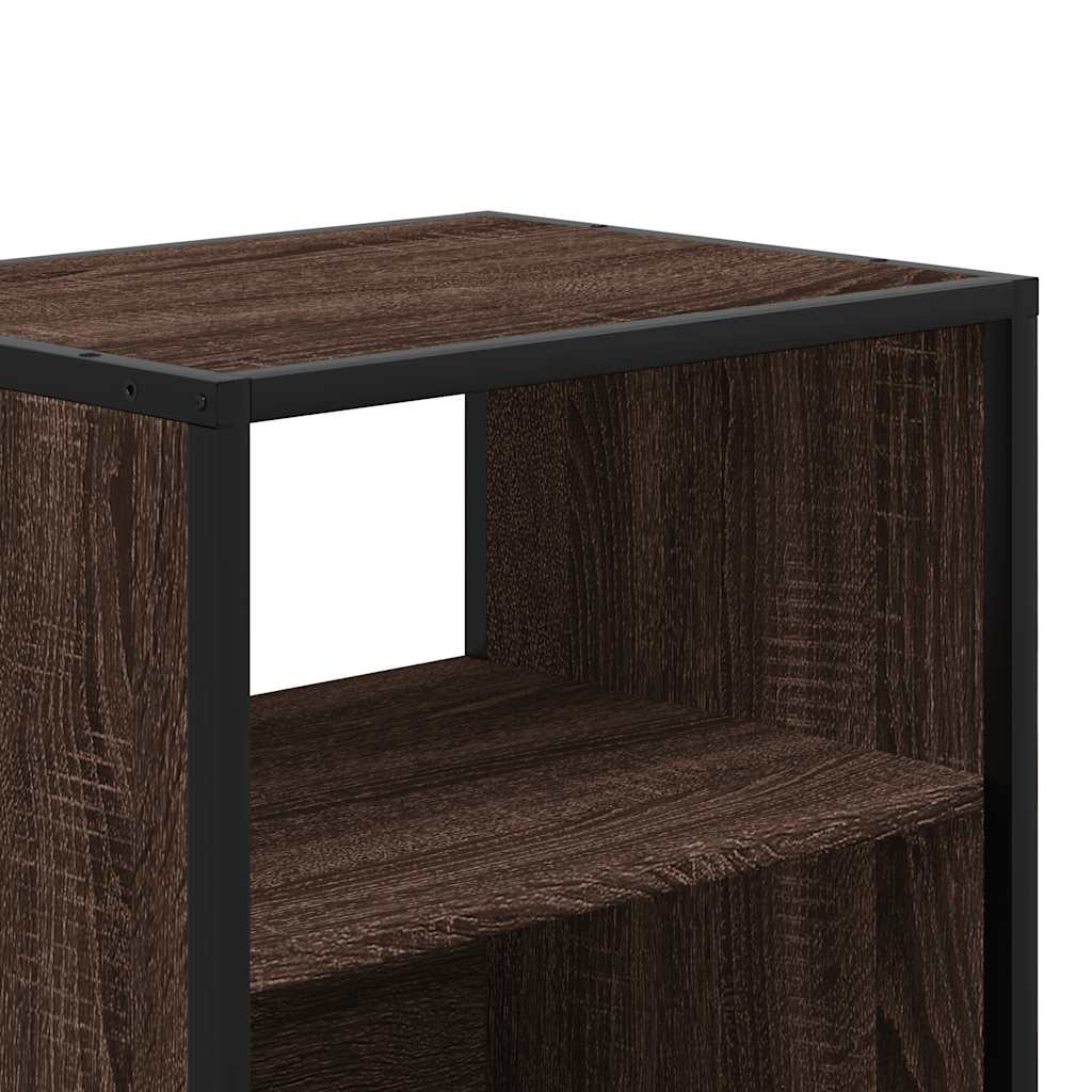 Wall Mounted Nightstand Brown Oak Effect 40 x 31 x 39.5 cm