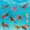 10Pcs Figures Marine Animal Kids Cognition Simulation Animals Model Toy Fake Sea for
