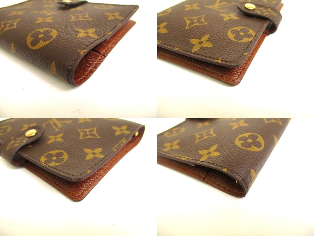 Authentic LOUIS VUITTON Monogram Document Holders Small Ring Agenda Cover #a927  Refurbished