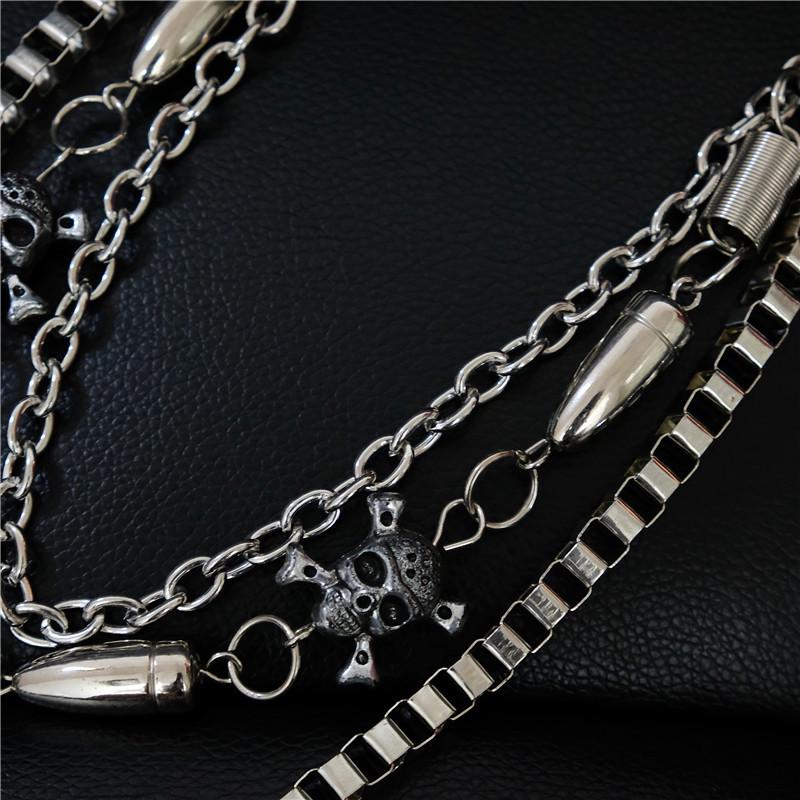2021 Hip-Hop Trendsetter Skull Double-Layer Waist Chain for Men and Women
