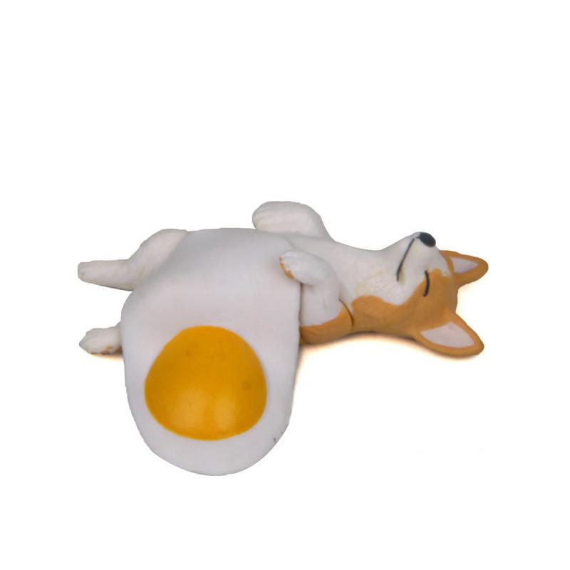 Kawaii Chicken Egg Quilt Corgi Car Decor Pvc Cute Animal Figurine For Auto Interior