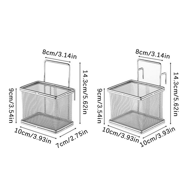 304 Stainless Steel Deep Frying Basket Silver Multi-functional Hangable Colander Oil Filter Mesh Sieve Hotpot Strainer Mesh