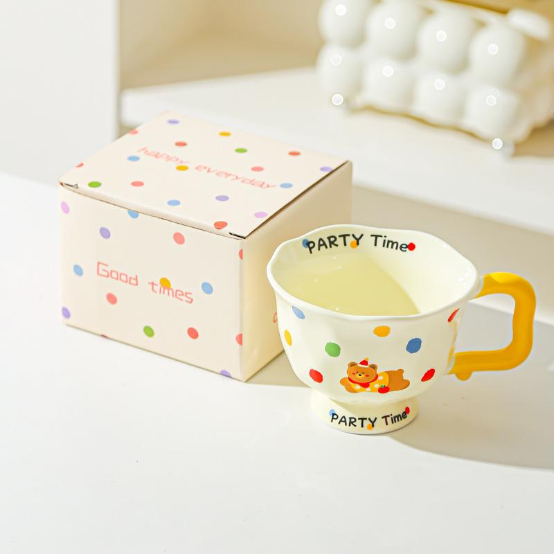 

Creative Fashion Ceramic Mug Office Gift Home Cup Coffee Cup Water Cup Breakfast Cup Happy Birthday 401-500ml