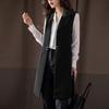 Women's Early Spring and Autumn Mid-length Suit Button Vest Jacket