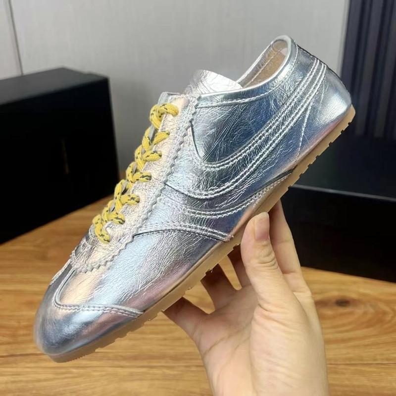 Fashion Genuine Leather Lace Up Women's Sneaker Faux Suede Patchwork Trainers Light Comfortable Flats Breathable Non-slip Running Shoes