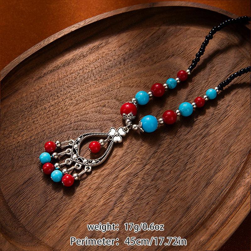 Turecko Bohémsky Čierny Modrý Kameň Etnická Minca Strapec Náhrdelník Pokrývka Hlavy Cigánska Boho Plážová Choker Bib Reťaz na Hlavu Pre Ženy Párty