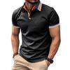 T-shirt da uomo Polo a maniche corte a blocchi di colore Colletto con bavero Top Camicia da tennis da golf casual estiva quotidiana da uomo