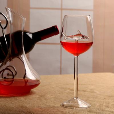 Shark Wine Glasses Glass Cup European Red Wine Cup Water Bottle Goblet Wedding Party Decoration Gift 300ml