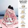 1pc My Melody bow blanket Lightweight Flannel Throw for Sofa Bed Travel Camping Livingroom Office Couch Chair