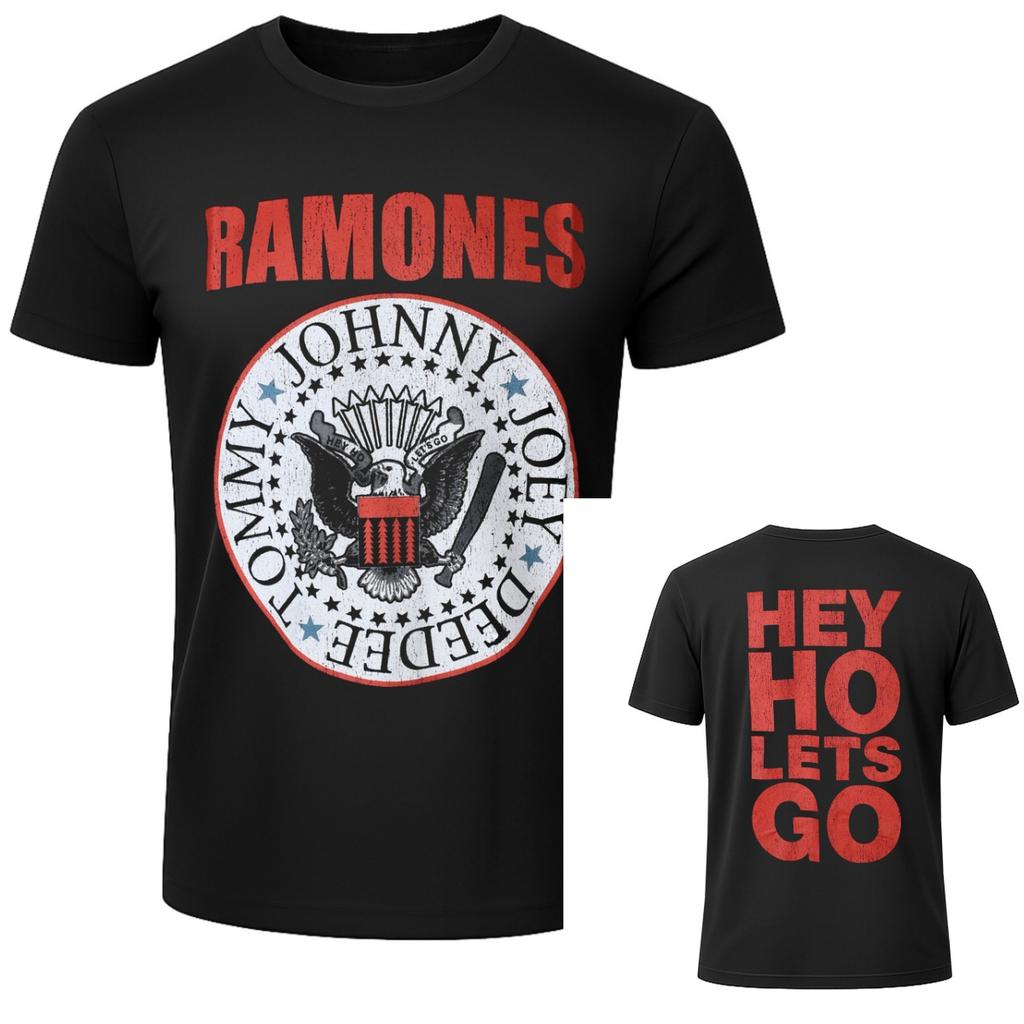 Ramones Muster 3D Gedrucktes T-Shirt Sommer Mode Luxus Kurzarm Oberteil Lässig Retro Rundhals Streetwear